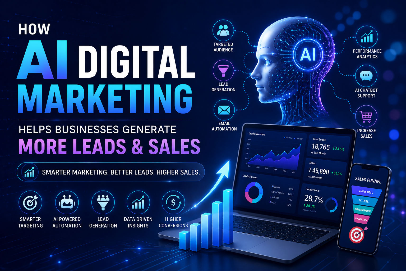How AI Digital Marketing Helps Businesses More Leads And Sales 